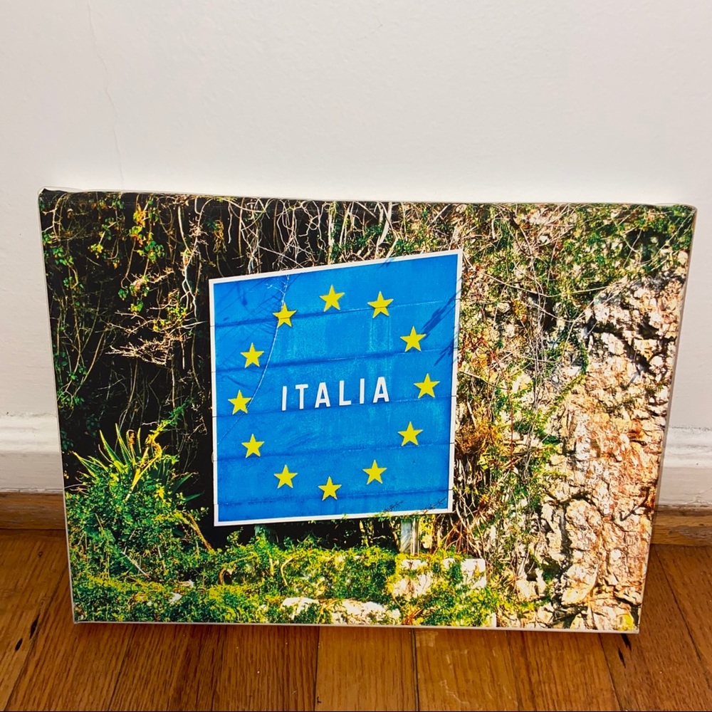 FRENCH - ITALIAN BORDER - 12 x9 photo on canvas